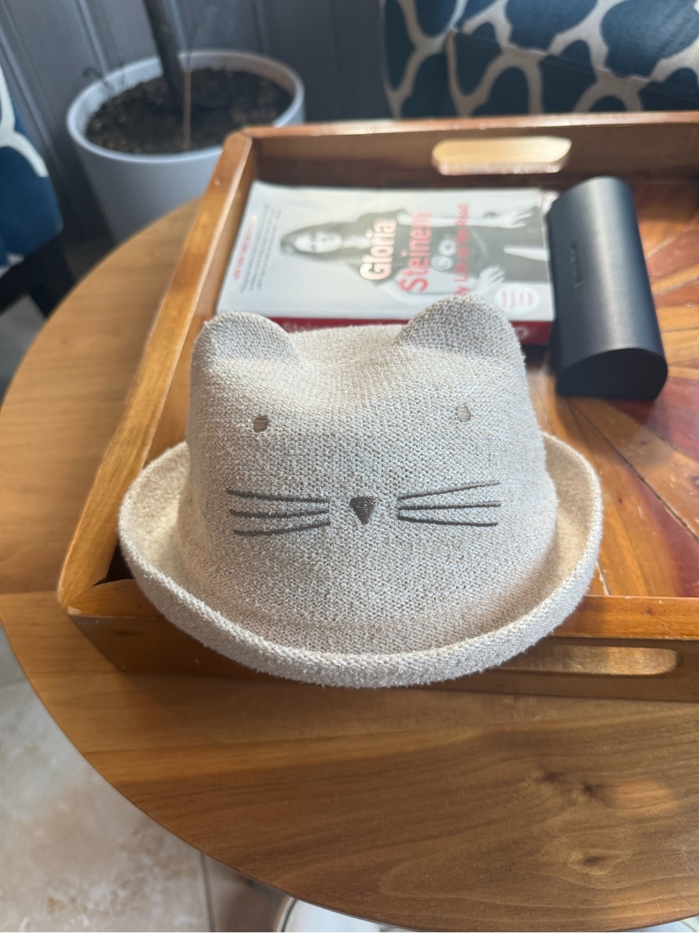 Zara Kids Cat Ear Sun Hat - Cream -